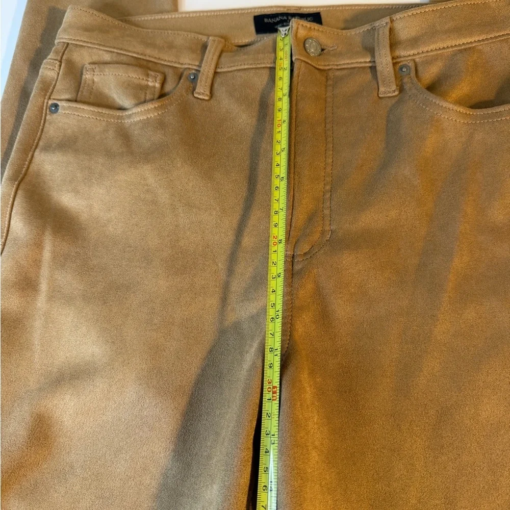 Banana Republic Womens Suede Like‎ Tan Pants Size 31/12 Tall Washwell High rise
